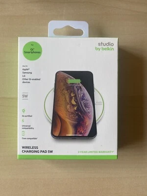 Studio by Belkin 5W Wireless Qi Charging Pad For iPhone and Android NEW - Image 1 of 3