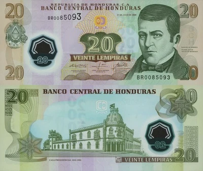 Honduras 20 Lempiras (31.7.2008) - Casa Presidential/Polymer, p-95 UNC - Image 1 of 3