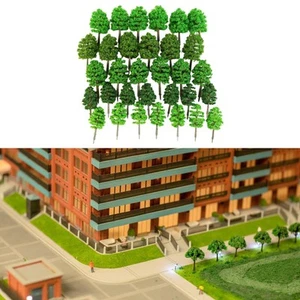 30 Pieces Model Green Trees 7cm and 9cm for Fairy Garden Pretend Play Toy - Picture 1 of 4