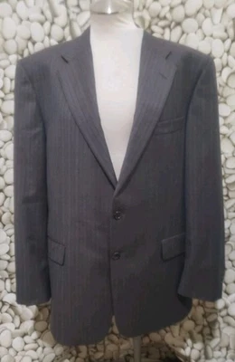 Hickey Freeman Sports Coat Jacket Mens 42R Brown Gray Pinstripe Wool Two Button - Image 1 of 4