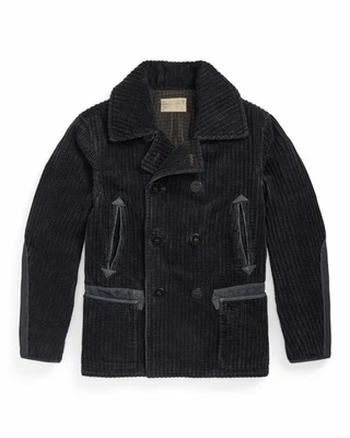 Double RL - Men's Corduroy Port Peacoat in Vintage Navy - Size XL - Image 1 of 4