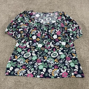 Blusa Loft Multicolor Floral Manga Corta Para Mujer Talla Mediana - Imagen 1 de 11