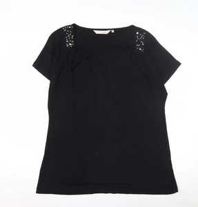 EWM Women's Black Plus Size Sequin T-Shirt - Picture 1 of 12