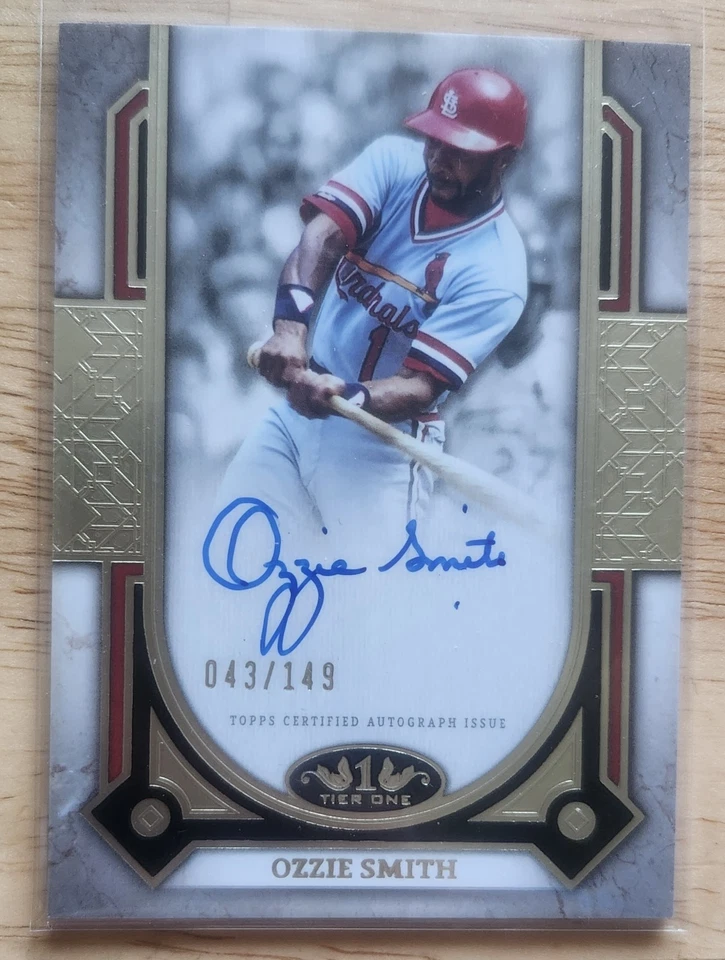 2024 Topps Tier One OZZIE SMITH /149 Prime Performers AUTÓGRAFO no cartão #PPA-OS - Imagem 1 de 3