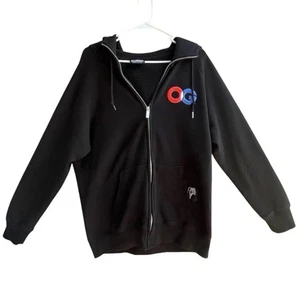 Vandal-A OG Hoodie Sweater Full Zip Mens L Black Fleece Skater Punk Streetwear - Picture 1 of 17