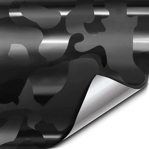 + Stealth Black Multi-Finitura Camouflage Vinile Wrap con Rilascio Aria (3Ft X 5Ft) - Foto 1 di 6