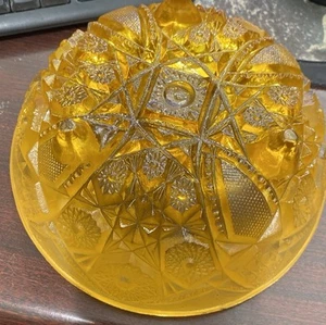 carnival glass Rare peach Color footed bowl See Description - Picture 1 of 6