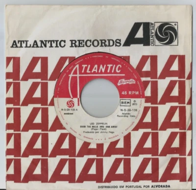 LED ZEPPELIN - OVER THE HILLS AND FAR AWAY  7"/45 PORTUGAL CLASSIC ROCK 1973 - Image 1 of 2