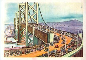 STRASSENBRÜCKE ROAD BRIDGE PONT ROUTIER STRASSENVERKEHR IMAGE CARD 1950'S - Picture 1 of 2