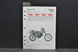 Vintage 1981 Honda XR500 R Motorcycle Dealer Set Up Instruction Manual - Picture 1 of 7