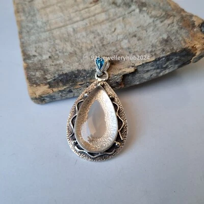 Unique Aquamarine Gemstone Pendant 925 Sterling Silver Statement Pendant PG5098 - Image 1 of 4