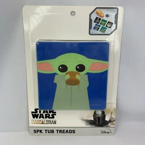 STAR WARS Bath Tub Treads The Mandalorian 5 Pack Baby Yoda Disney Suction NEW - Picture 1 of 9