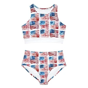 American Flag Bathing Suit - Women's Swimwear - 4th of July - Patriotic - Picture 1 of 5