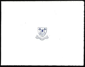 Tarjeta de Navidad vintage Newnham College Cambridge coat arms  - Imagen 1 de 3