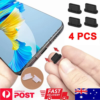 Type-C Dust Plug Silicone Phone USB C Charging Port Protector Charger Cover 4pcs - image 1 of 4