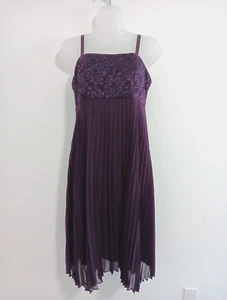 R & M Babydoll Dress Size 8 Y2K Deep Purple Sheer Skirt Fairycore Goth Witchy - Picture 1 of 13