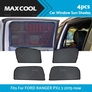 4pcs Magnetic Car Window Privacy Sun Shades Fits For Ford Ranger PX2 3 2015-now - Picture 1 of 9