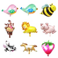 Kids Horse Lion Monkey Foil Ballon Animal Birthday Party Cow Pig Birds Toy Decor