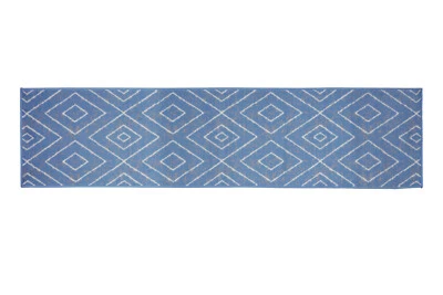 Diamond Geometric Runner - 2'x8' Moroccan Transitional Area Rug - 517 - Image 1 of 4