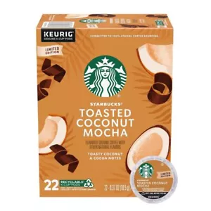 Starbucks Keurig Toasted Coconut Mocha Medium Roast Coffee Pods - 22ct/8.1oz - Picture 1 of 5