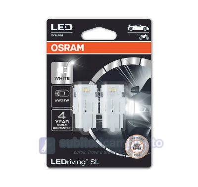 OSRAM LEDriving 7505DWP W21W 6000K 12V COPPIA DI LAMPADE LED 7505 DWP - Immagine 1 di 2