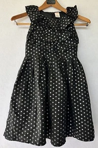 Gymboree Fancy Little Girls Dress Black w Silver Size 7 Party - Picture 1 of 3
