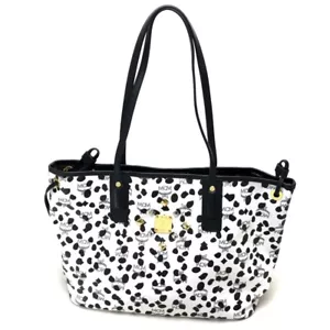 MCM LOVELESS Collaboration Dalmatian Studs Shoulder Bag Tote Bag Black/White - Picture 1 of 12
