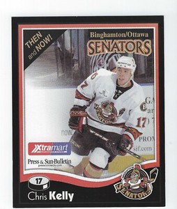 2005-06 Binghamton Senators (AHL) Chris Kelly Then & Now postcard