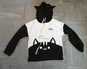 green hoodie with cat ears