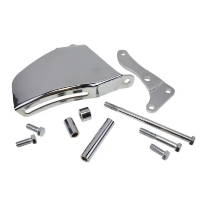 SMALL BLOCK CHEVY ALTERNATOR BRACKET WITH LWP W/ HARDWARE CHROME 283 305 350 400 - Image 1 of 2