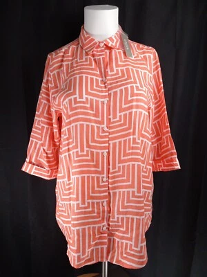 Túnica de manga larga de nectarina con laberinto de lino sin hierro talla 3 (XL) Chicos para mujer Foto 1 de 4