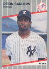 1989 Fleer Update #53 Deion Sanders RC New York Yankees