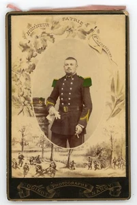 KABINETTFOTO Odinot Nancy, Militär des 2. Jägerbataillons handgetönt - Bild 1 von 2
