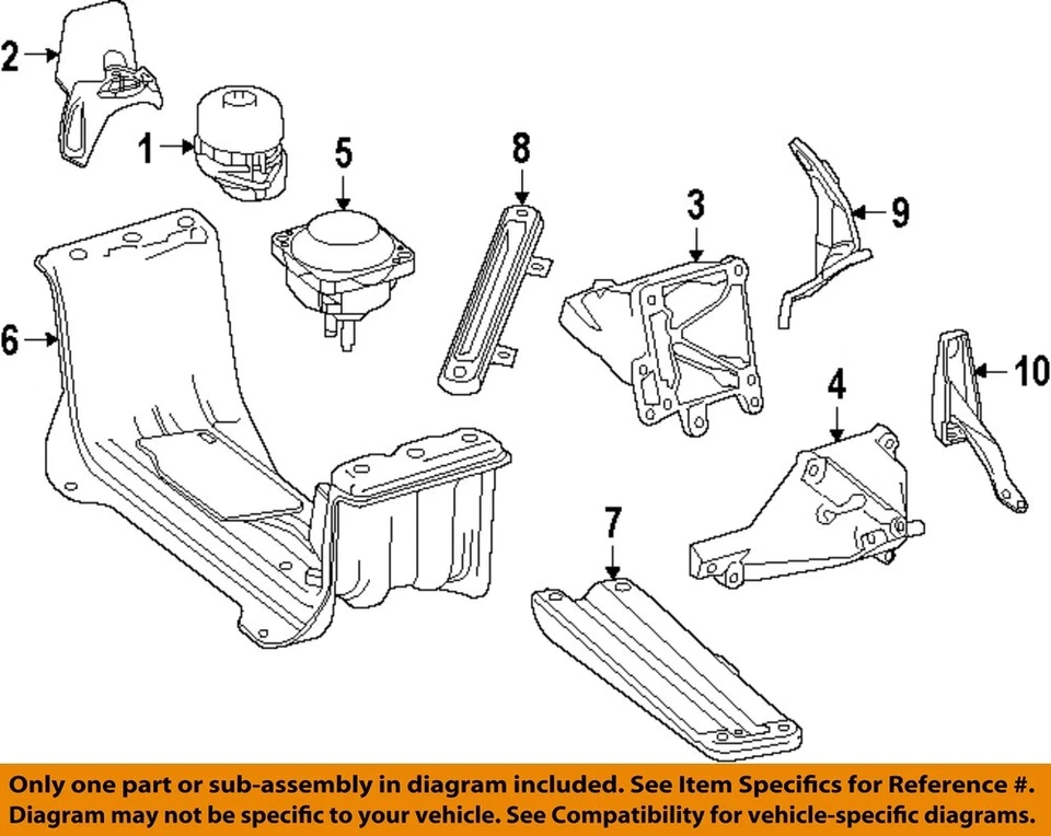 Suporte de torque de montagem do motor Mercedes MERCEDES-BENZ OEM GL63 AMG 1662407717 - Imagem 1 de 1