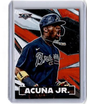 2021 Topps Fire #100 Ronald Acuña Jr. - Image 1 of 2