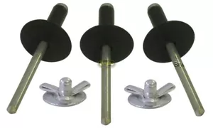 Large Head Black Exploding Rivets Pop Rivet 50ct Tri-Fold Racing Fasteners IMCA - Bild 1 von 2