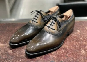 Oxford Shoe Men Suede Leather Lace Up Shoe Handmade Genuine Leather Shoe Uk - Picture 1 of 7