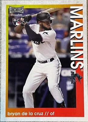 2022 Topps Archives Snapshots Bryan De La Cruz 48 Rookie -Free Shipping Always! - Image 1 of 2
