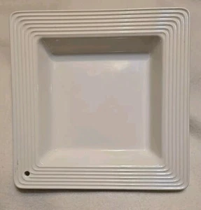 Nora Fleming Pinstripe Square Serving Dish Napkin Tray Candy Stoneware 8 X 8 - Picture 1 of 9