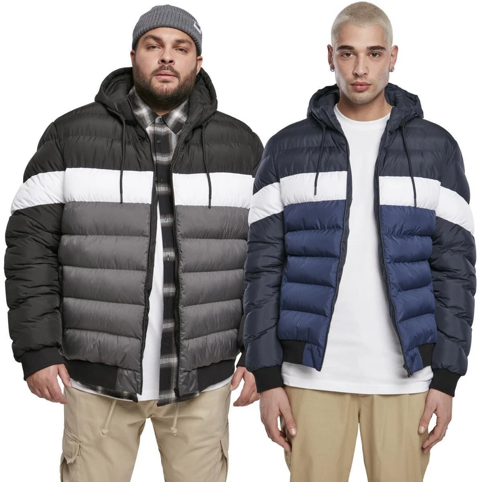 Urban Classics Colorblock Bubble Jacket Winter Puffer Jacket Anorak - Image 1 of 1