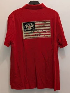Polo Ralph Lauren $125 camicia rossa bandiera 4 luglio L grande personalizzata slim fit - Foto 1 di 4