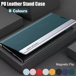 Nano PU Leather Flip Case Cover For Samsung Galaxy S24 FE S23 S22 S25 S21 Ultra - Picture 1 of 27