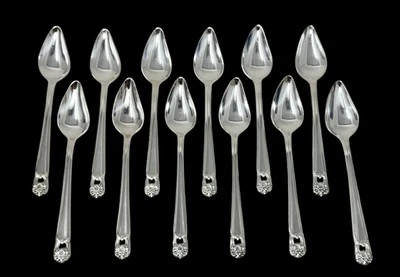 (12) 1841 Rogers Bros ETERNALLY YOURS Silverplate Grapefruit Fruit Spoons - Image 1 of 2