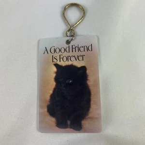 A Good Friend Is Forever Vintage Keychain Black Cat 1980 Paula’s Key Rings - Picture 1 of 2