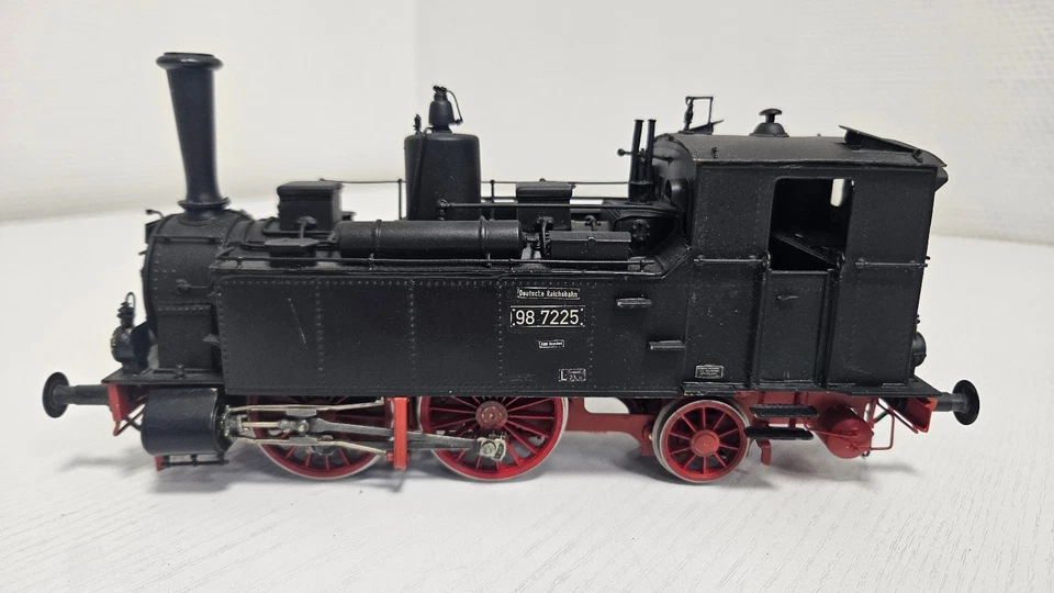 Spur 0 Dampflok BR 98 7225 der DRG, analog, Vitrinenmodell - Bild 1 von 4