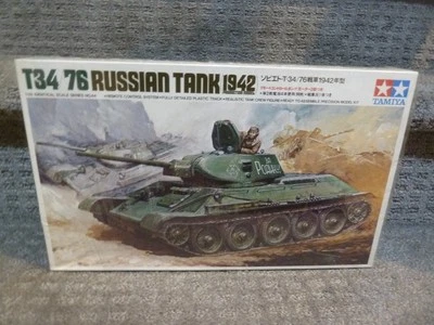 Oshika Tamiya T 34 76 Model Kit 1942 Russian Tank w/ Remote Control System RARE - Image 1 of 4