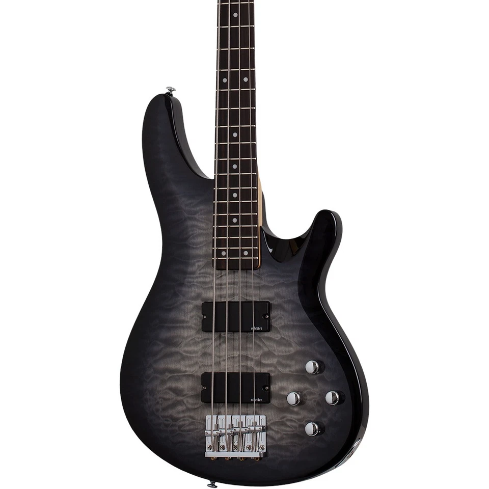 Schecter C-4 Plus 4-String Bass Guitar Rosewood Fingerboard Charcoal Burst
