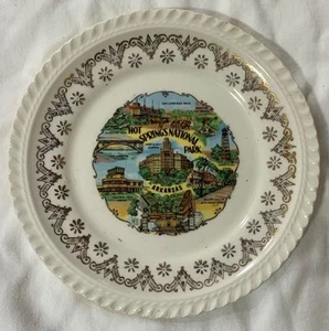 Vintage ARKANSAS Plate Hot Springs National Park - Picture 1 of 2