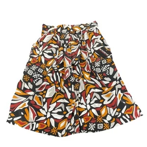 Vintage Floral Notations Shorts 90s High Waist Wide Leg Grannycore Size 14 Retro - Picture 1 of 11