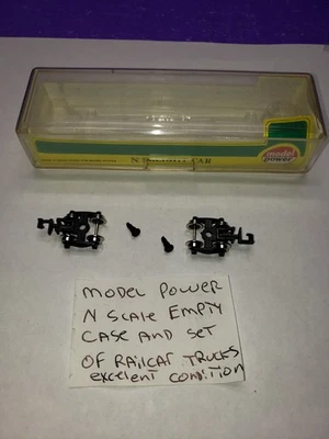 N Scale Model Power  EMPTY CASE , SET OF TRUCKS EXCELLENT CONDITION LOT - Image 1 of 4